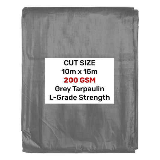 Grey L-Grade Tarpaulin 10m x 15m
