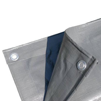 Grey L-Grade Tarpaulin with 20 x 6" Bungee Balls (White)