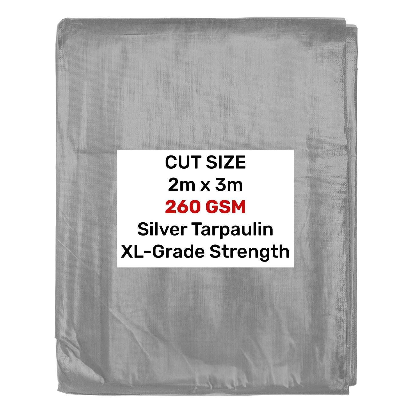 Silver XL-Grade Tarpaulin 2m x 3m