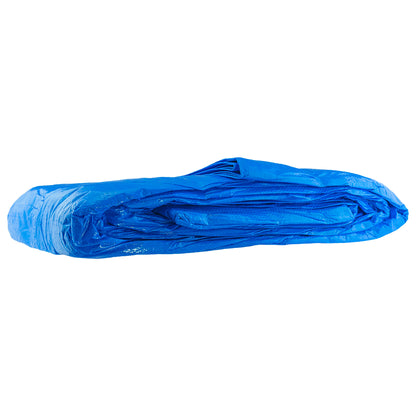 Blue S-Grade Tarpaulin with 10m of 6mm Bungee Rope and 10 x Screw Type Tarp Clips