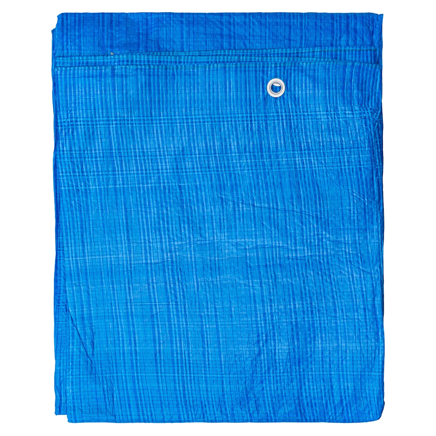 Blue S-Grade Tarpaulin with 10 x 6" Bungee Balls (Black) and 10 x Screw Type Tarp Clips