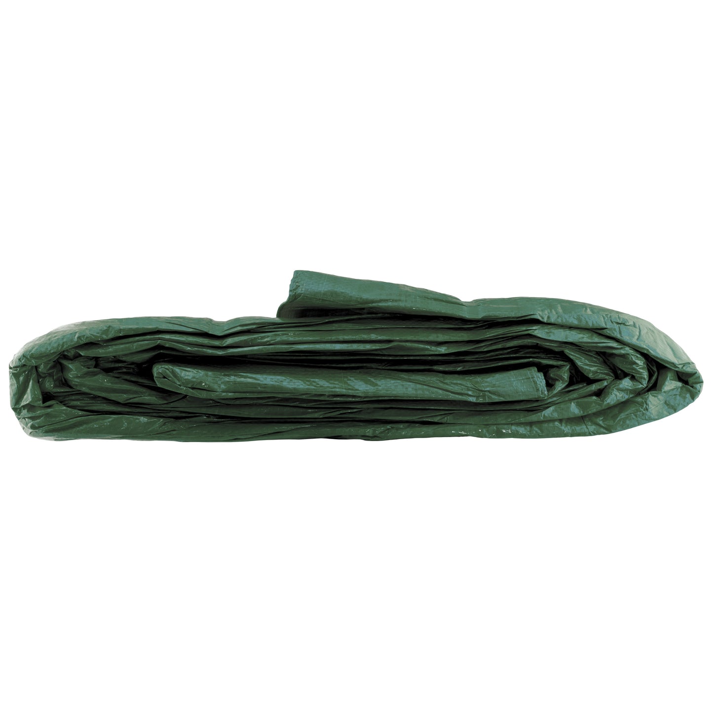 Green S-Grade Tarpaulin with 10 x 6" Bungee Balls (Black) and 10 x Screw Type Tarp Clips