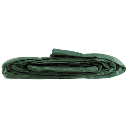 Green S-Grade Tarpaulin with 10 x 6" Bungee Balls (Black) and 10 x Screw Type Tarp Clips