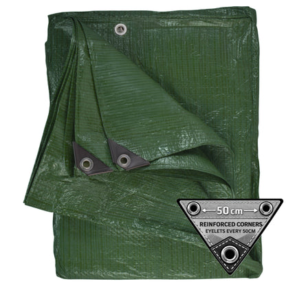 Green S-Grade Tarpaulin 4m x 4m
