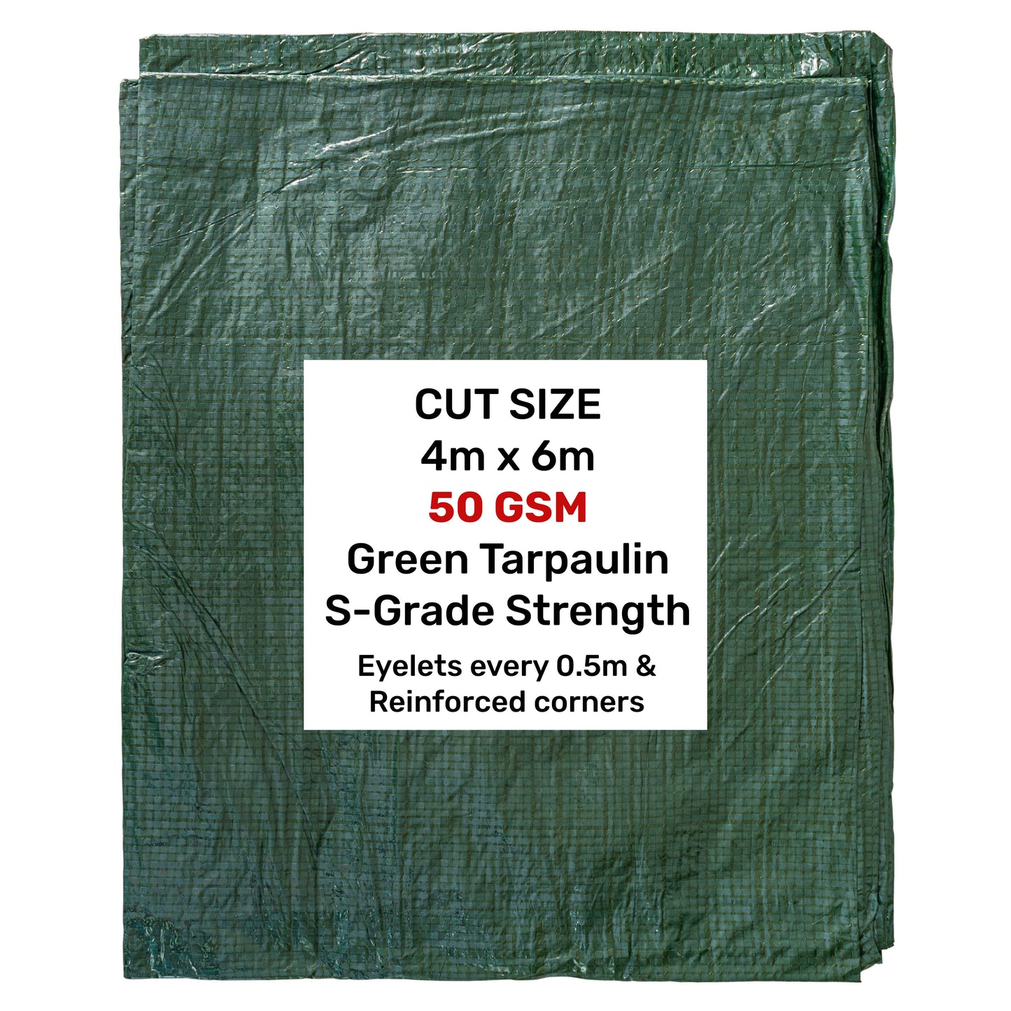 Green S-Grade Tarpaulin 4m x 6m