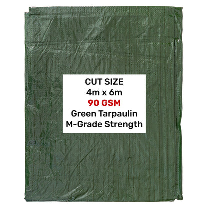 Green M-Grade Tarpaulin 4m x 6m