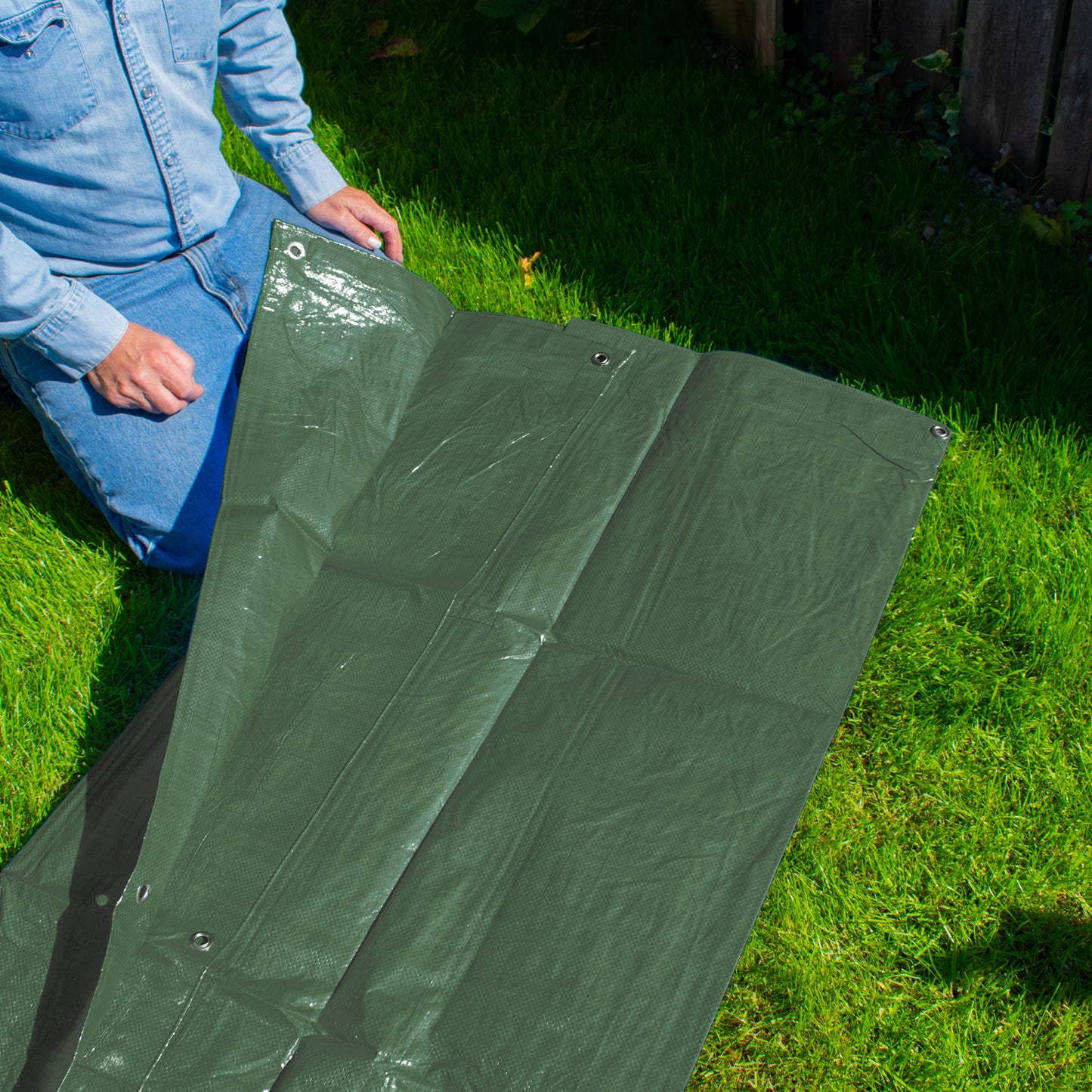 Green M-Grade Tarpaulin 6m x 10m