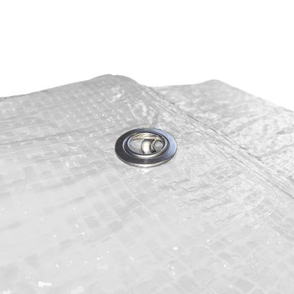 White M-Grade Tarpaulin with 20 x 4" Bungee Balls (White)