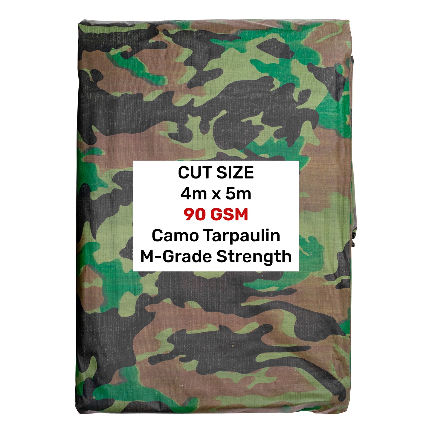 Camouflage M-Grade Tarpaulin 4m x 5m