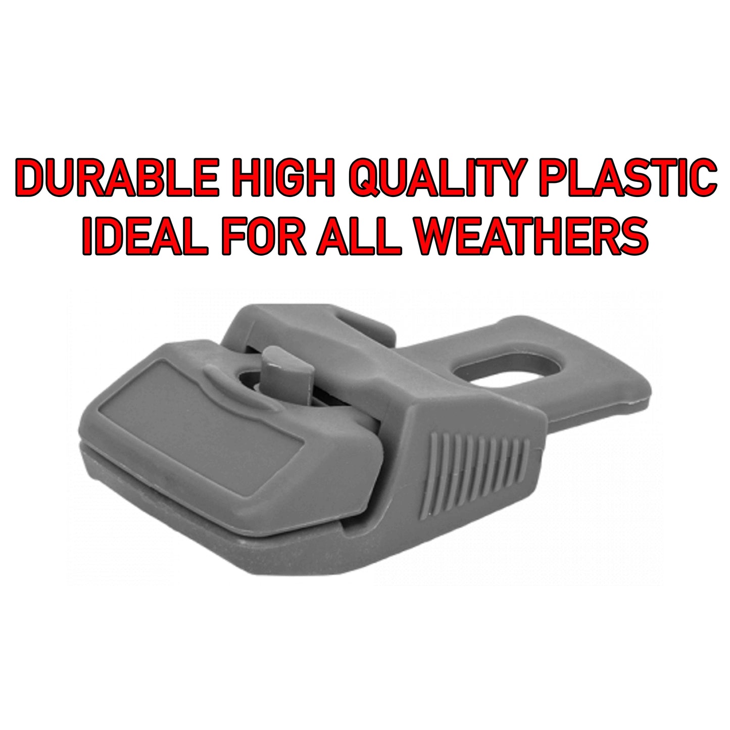 Tarp Clip Gray Slide Type Pack of 10