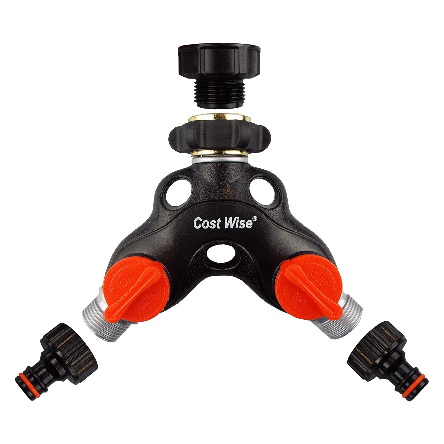 Double Tap Connector with Valves Metal