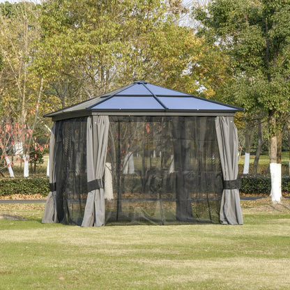 3 x 3M Hardtop Gazebo with UV Resistant Polycarbonate Roof & Aluminium Frame