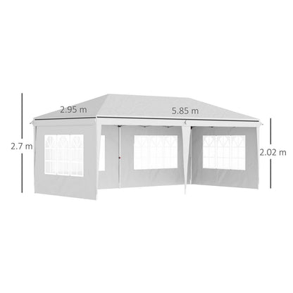 3 x 6m Half-Open Garden Gazebo