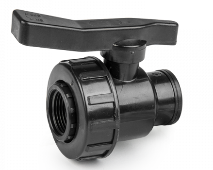 Full Flow Single Union Ball Valve PP 1" BSPF