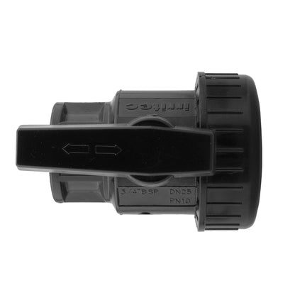 ¾” BSP Water Butt Fitting with Full Flow PP Valve and 25mm MDPE Fitting