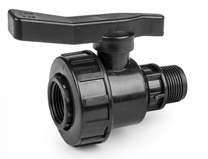 IBC 2” S60X6 Cap with Large Plastic Valve and MDPE Tee 25mm