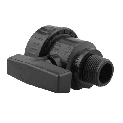 Wall Flange Kit 32mm MDPE + Large Plastic Valve & 32mm MDPE Straight
