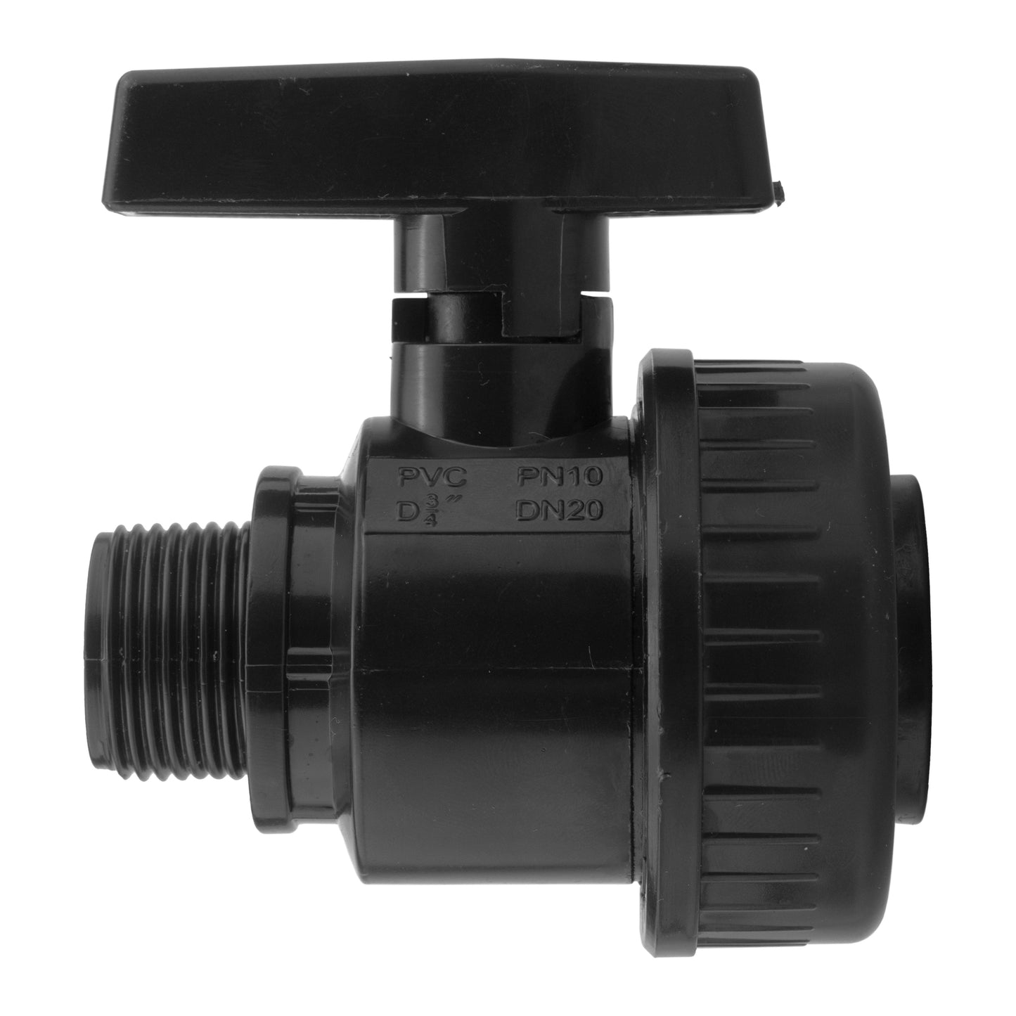 Wall Flange Kit 32mm MDPE + Large Plastic Valve & 32mm MDPE Straight