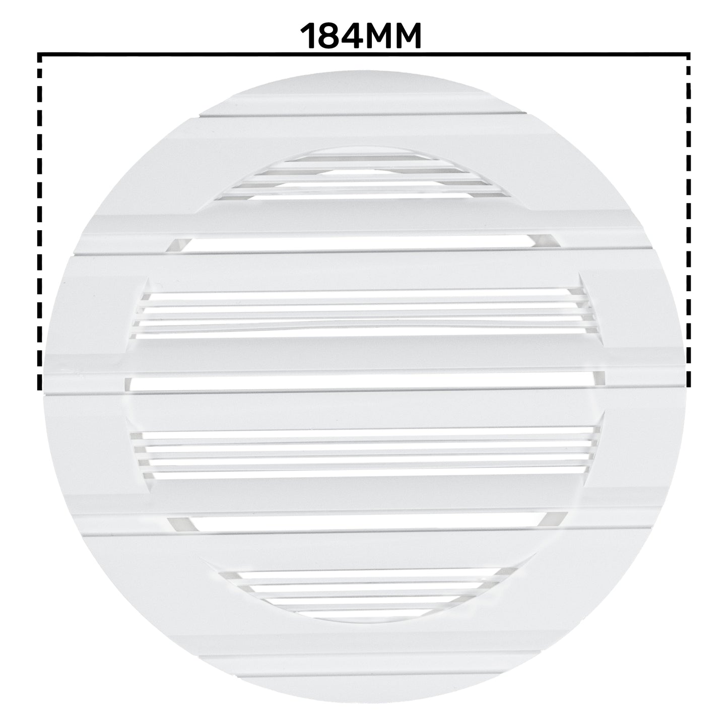 Louvre Vent Round Bella 150mm White