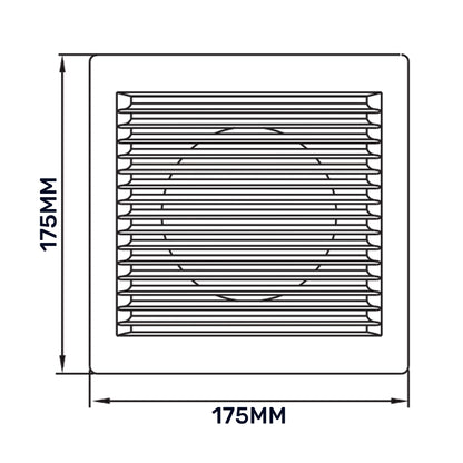 Louvre Vent White DL/100 RW LUX With Fly Mesh