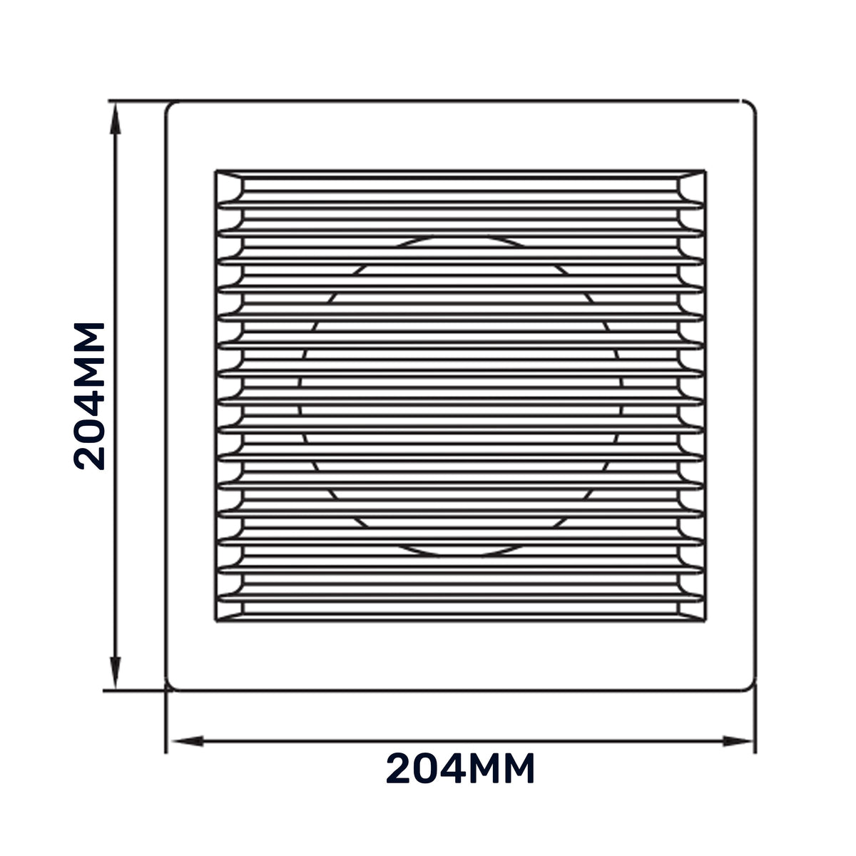 Louvre Vent White DL/150 RW LUX With Fly Mesh