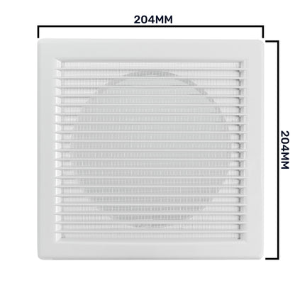 Louvre Vent White DL/150 RW LUX With Fly Mesh