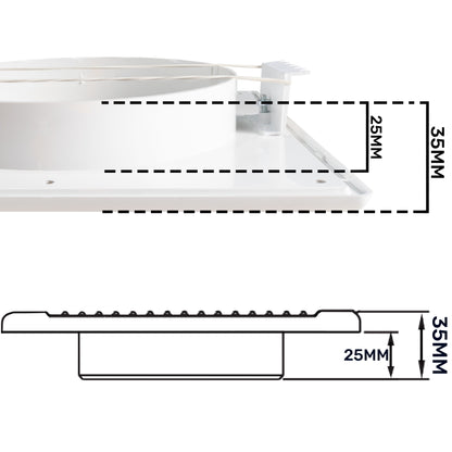 Louvre Vent White DL/150 RW LUX With Fly Mesh