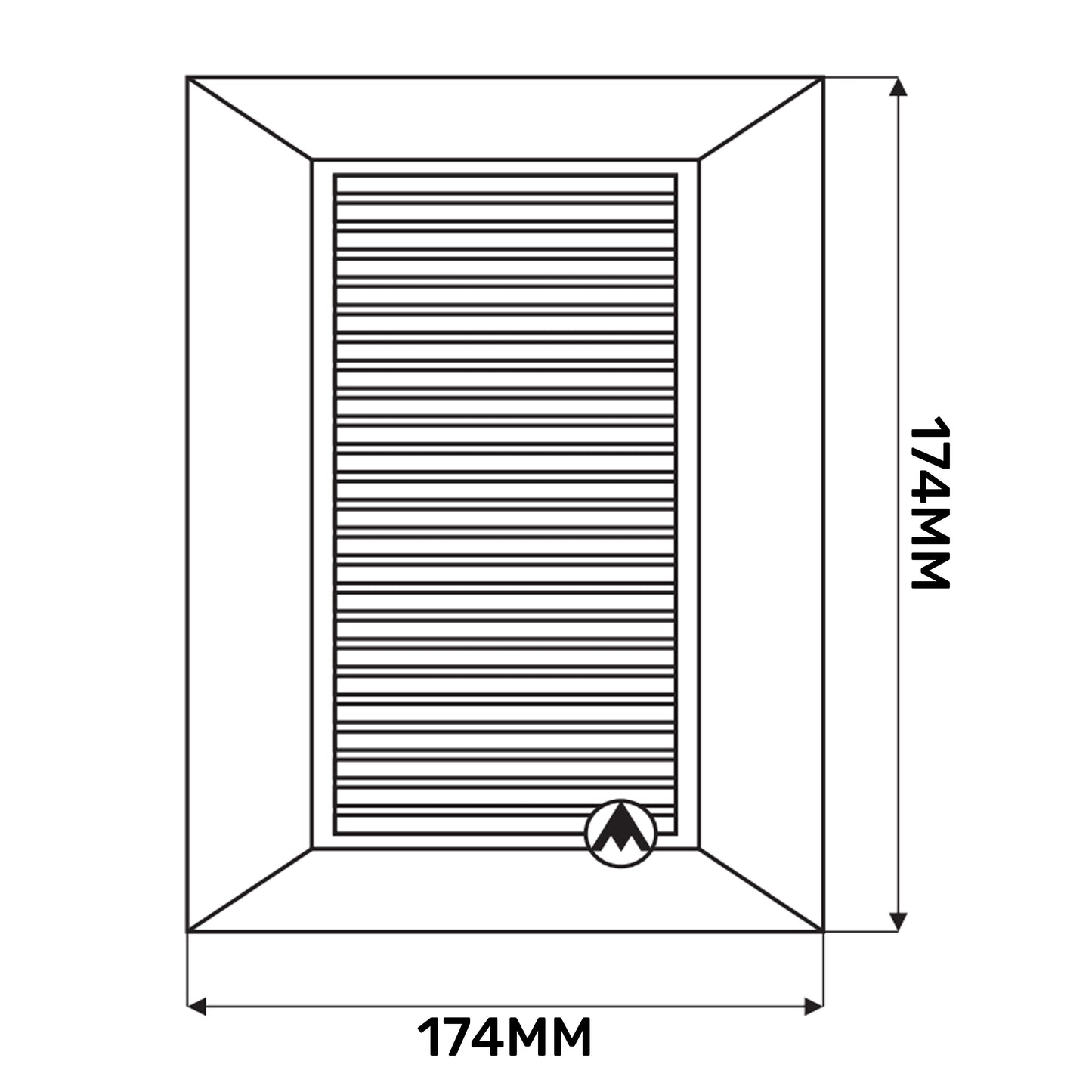 Louvre Vent Graphite Duo Smart 135G 135mm With Fly Mesh