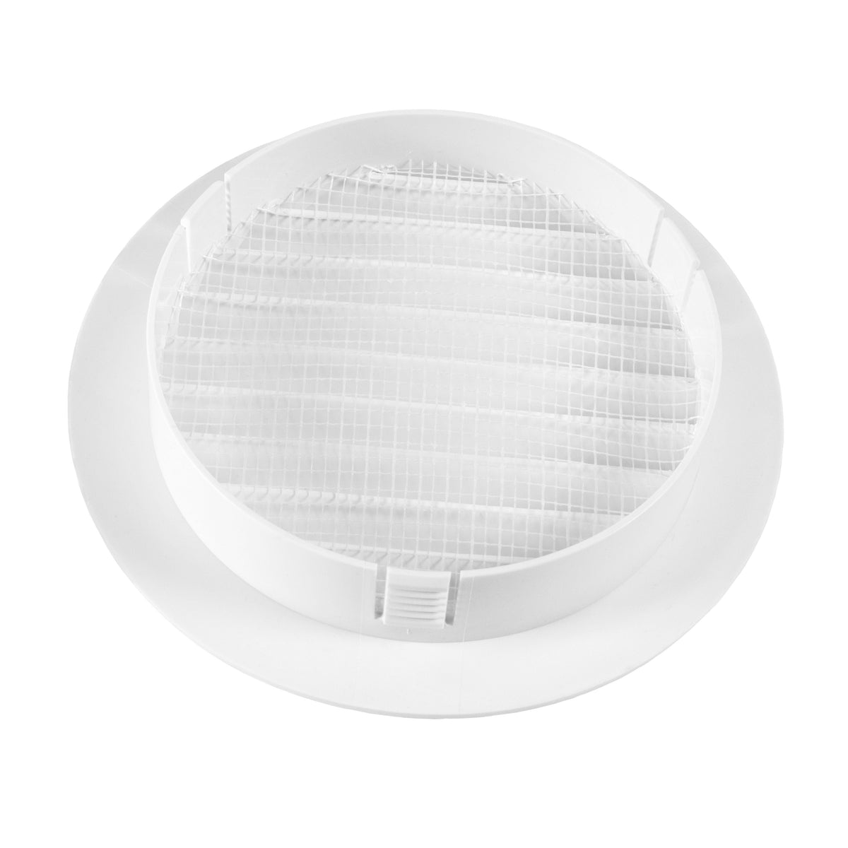 Through Wall Ventilation Kit Round Louvre Vent VC-KRO0184 with White External Vent