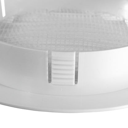 Through Wall Ventilation Kit Round Louvre Vent VC-KRO0184 with White External Vent