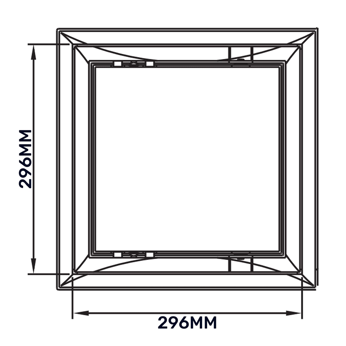 Access Panel Door PP, White 300mm x 300mm