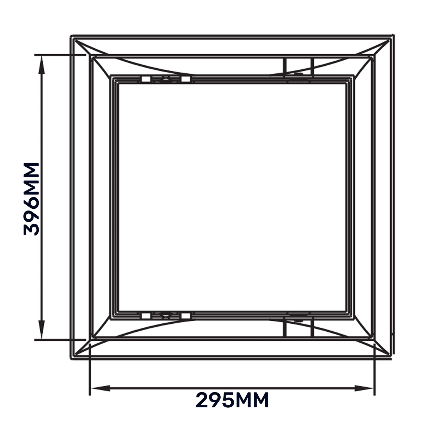Access Panel Door PP, White 300mm x 400mm