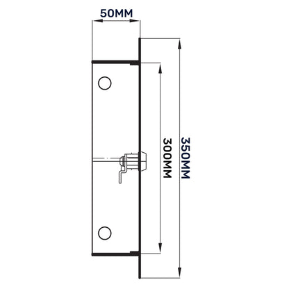 Access Panel Door Metal With Lock, White 200mm x 300mm