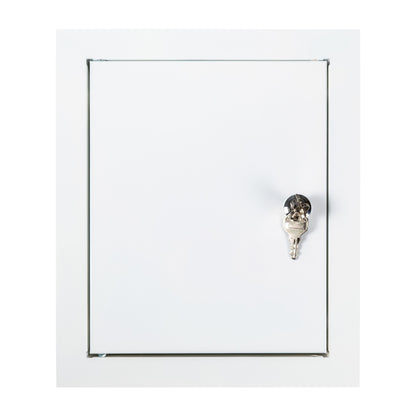 Access Panel Door Metal With Lock, White 250mm x 300mm