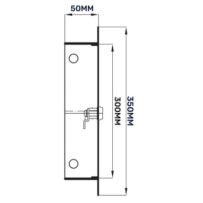 Access Panel Door Metal With Lock, White 250mm x 300mm