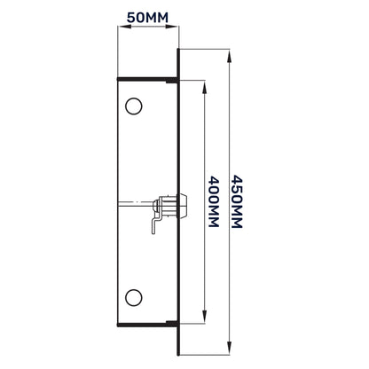 Access Panel Door Metal With Lock, White 400mm x 400mm