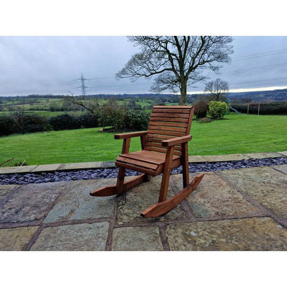 Swedish Redwood Garden Rocking Chair by Croft