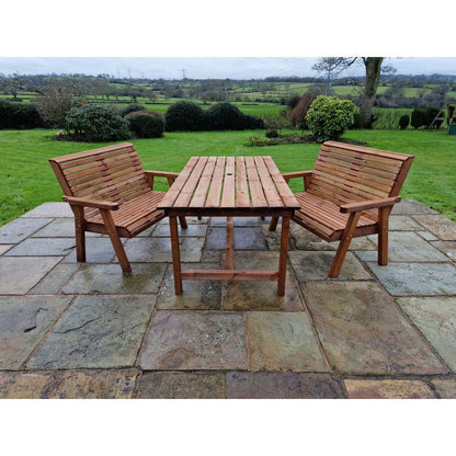 Swedish Redwood Garden Furniture Set by Croft - 4 Seat