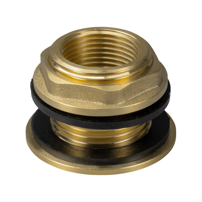 Water Butt Brass Kit 3/4" with Extended Brass Chrome Tap ½” Barb and Drill Bit