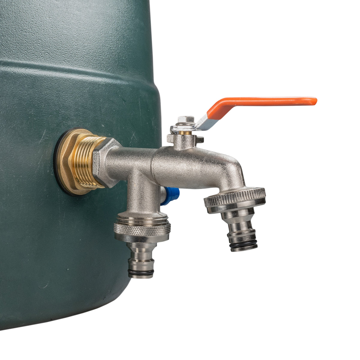 Water Butt Brass Kit 3/4" with Double Quick Connect Tap and Drill Bit