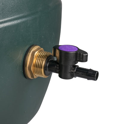 Water Butt Brass Kit 1" with 13mm Barb Irrigation Valve