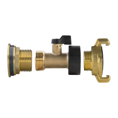 Water Butt Brass Kit 1" with Brass Valve + Geka
