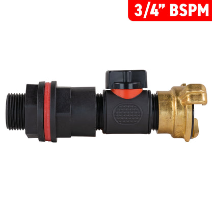 Water Butt Kit 3/4" with In-Line Valve + Geka