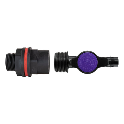 Water Butt Kit 3/4" with 13mm Barb Irrigation Valve