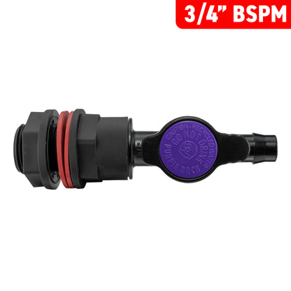 Water Butt Kit 3/4" with 13mm Barb Irrigation Valve