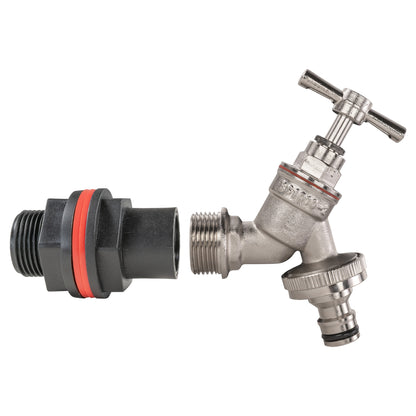 Water Butt Kit 3/4" with Nickel Plated Quick Connect Tap