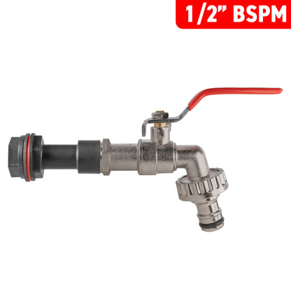 Water Butt Extension Kit 1/2" with Quick Connect Lever Tap