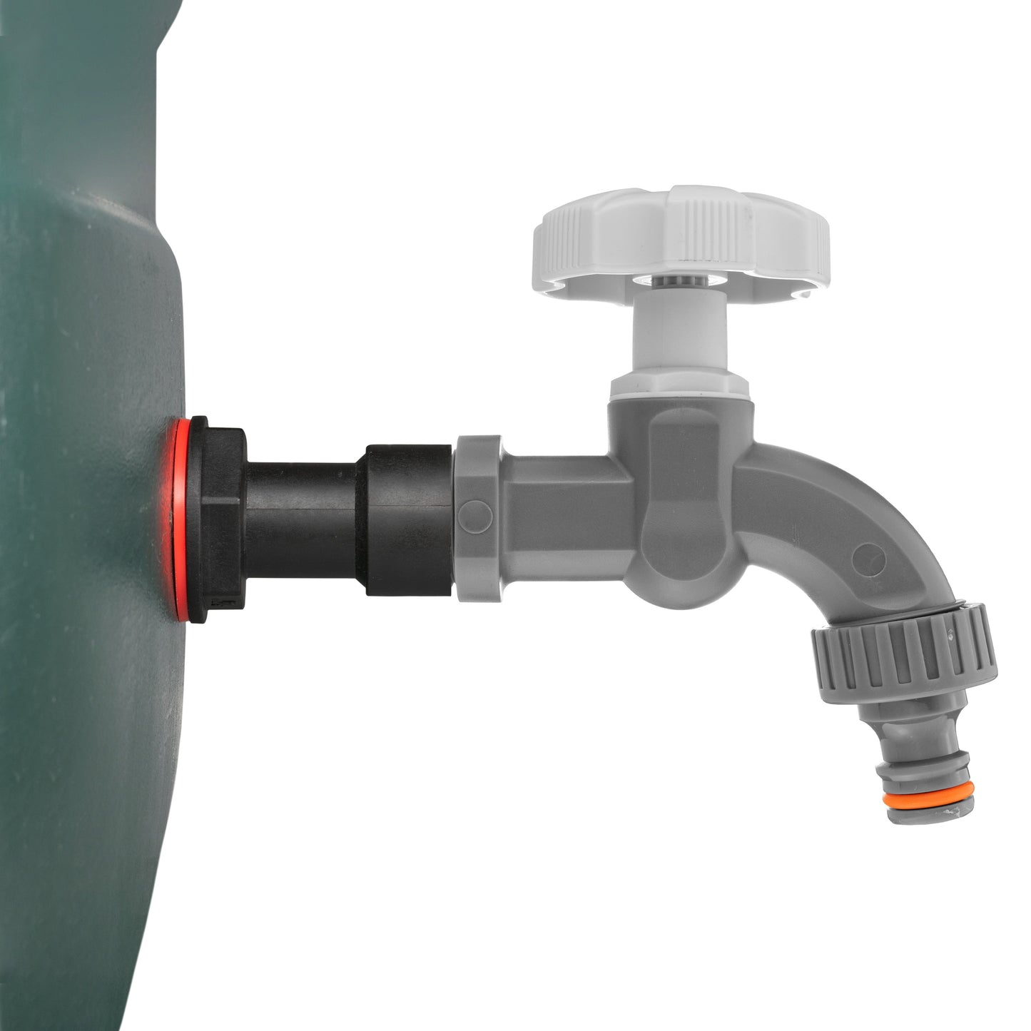 Water Butt Extension Kit 1/2" with Grey Dial Tap and Drill Bit
