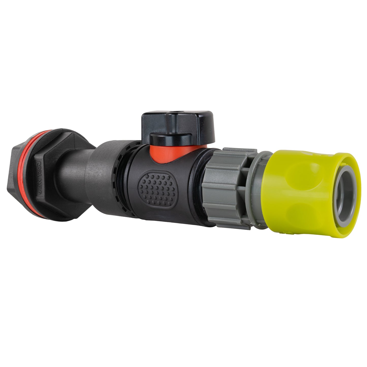 Water Butt Extension Kit 3/4" with In-Line Valve + Female Quick Connector Lime and Drill Bit