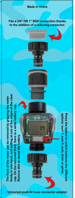Water Flow Meter Gray